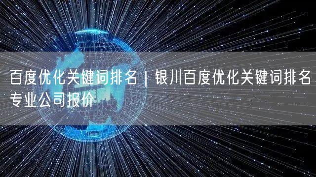 百度优化关键词排名｜银川百度优化关键词排名专业公司报价