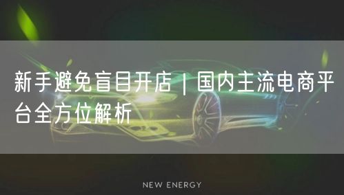 新手避免盲目开店｜国内主流电商平台全方位解析