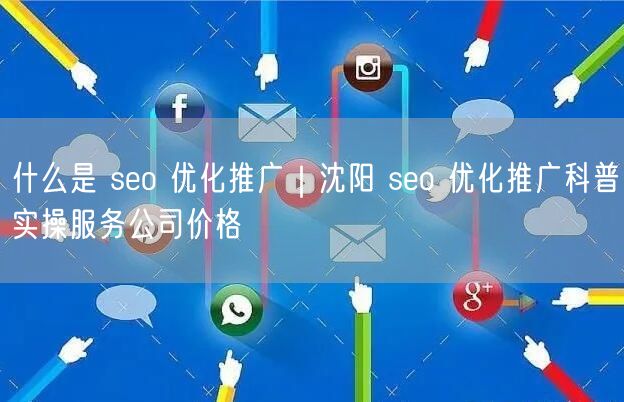 什么是 seo 优化推广｜沈阳 seo 优化推广科普实操服务公司价格