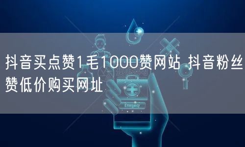 抖音买点赞1毛1000赞网站 抖音粉丝赞低价购买网址